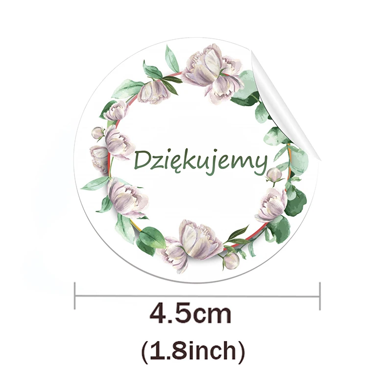 

24/48 шт., круглые самоклеящиеся этикетки с надписью Thank You