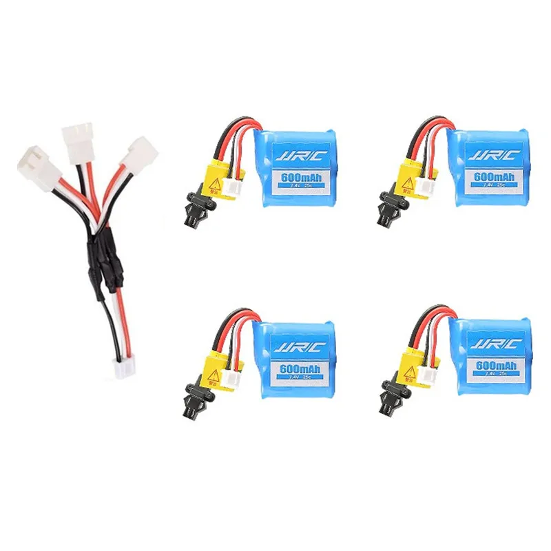 

S1 S-1 Remote Control Racing Speedboat Spare Parts Batttery 7.4V 600MAH Recharge Battery and 3 to 1 charge line S1 Boat battery