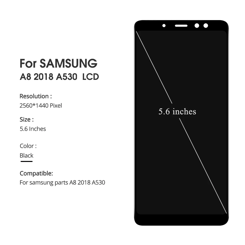 Супер AMOLED 5,6 ''Дисплей lcd для SAMSUNG Galaxy A8 lcd A530 A530F A530DS lcd сенсорный дигитайзер сборка регулировка яркости