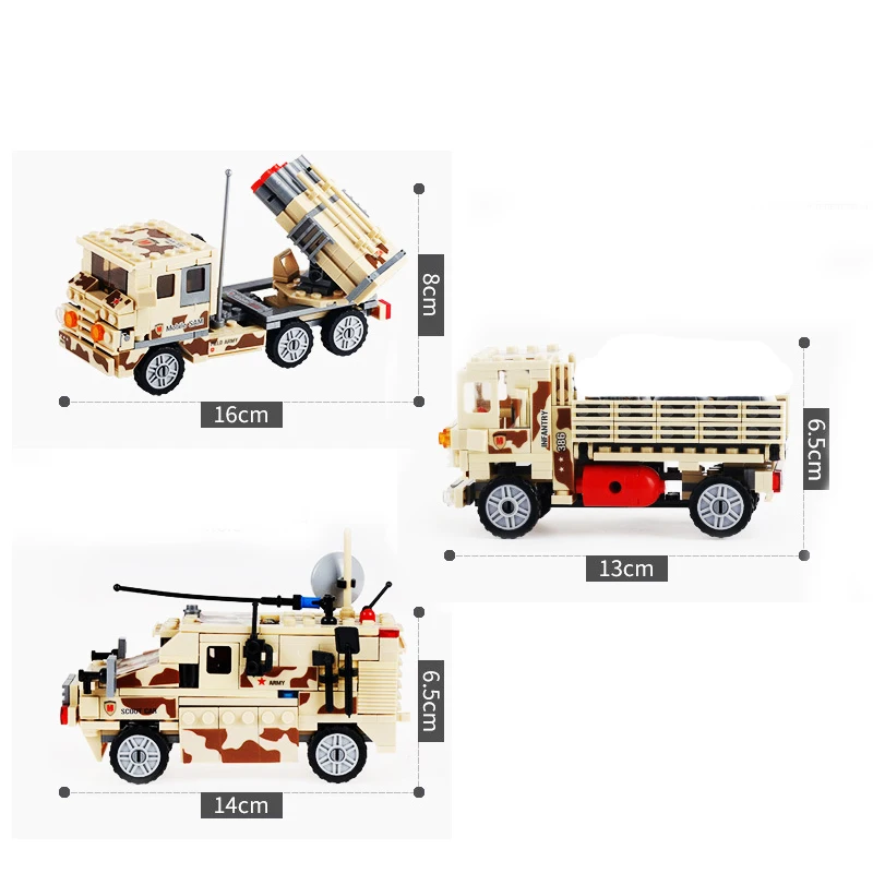 Военный автомобиль совместимый с legoed Greta ww2 солдатами боевыми строительными