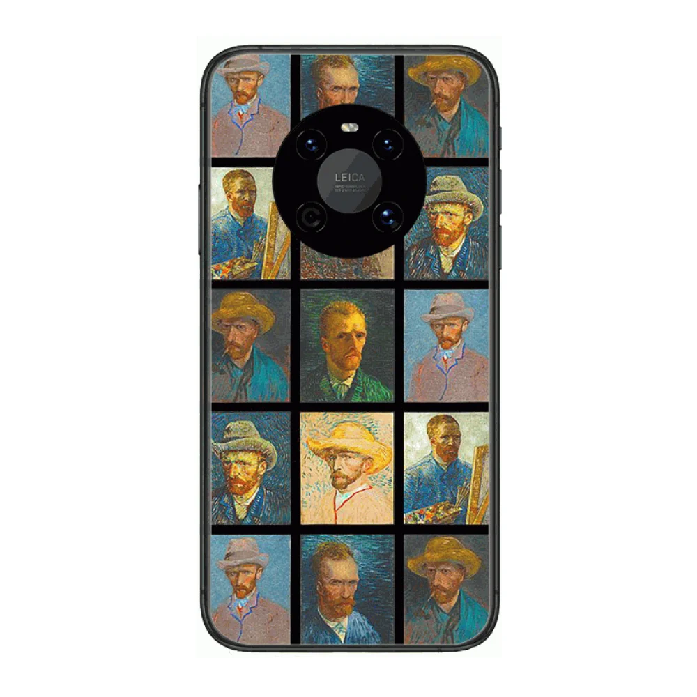 

Van Gogh Art Phone Case For Huawei mate 30 10 20 40 Lite Smart Z Pro Black Etui 3D Coque Painting Hoesjes case