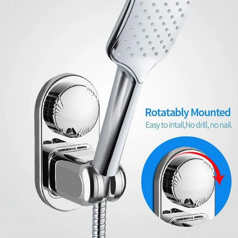 5 mode angle adjustable shower head holder super power vacuum suction cup handheld shower bracket wall mount showerhead holder free global shipping