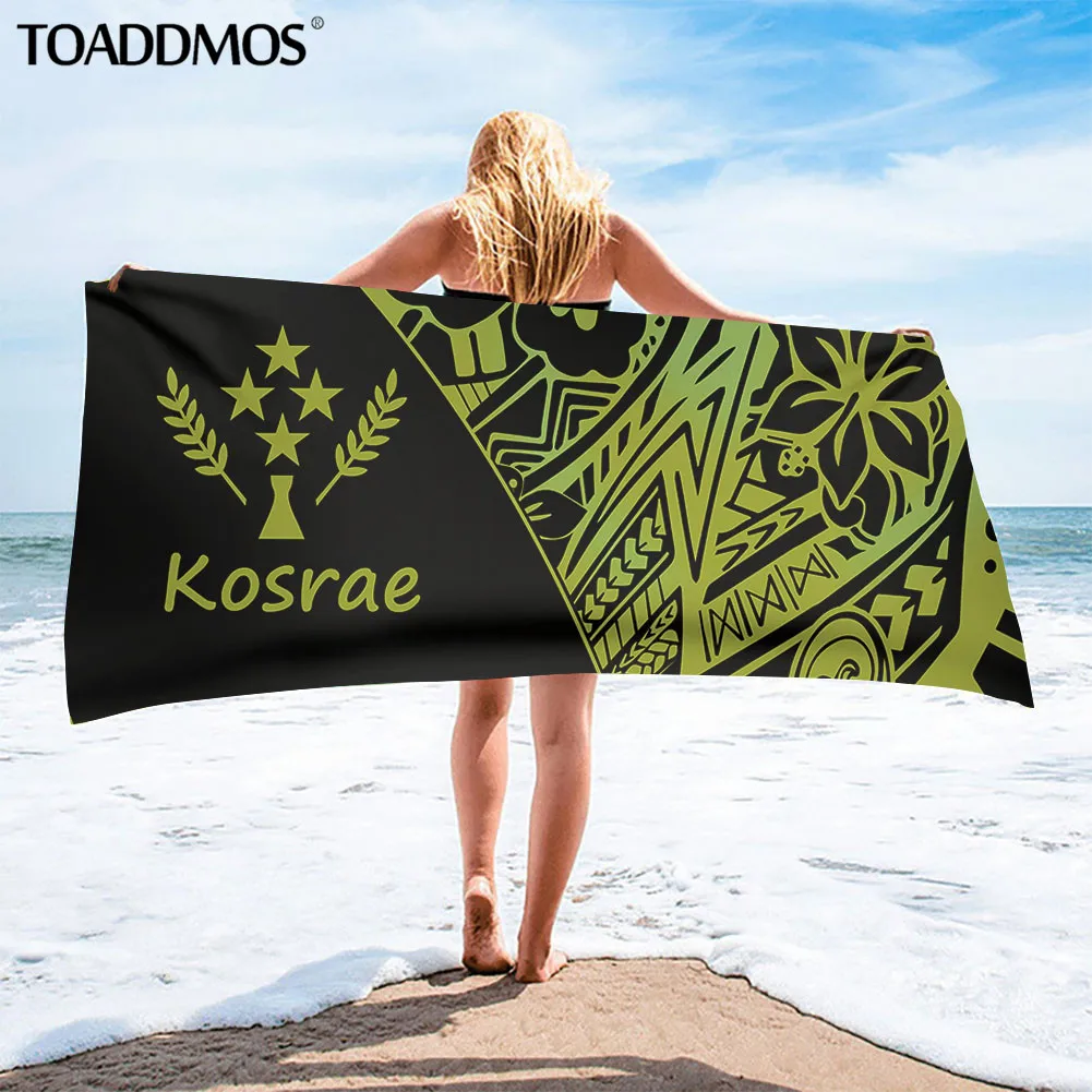 

TOADDMOS Kosrae Polynesian Hibiscus Print Fashion Bath Towel Comfort Soft Beach Face Hair Absorbent Towel Home Quick Dry Towel