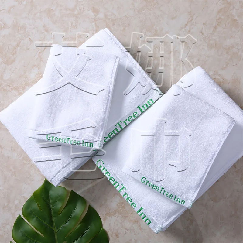 

Nationwide Chain Hotel Yarn-dyed Jacquard Towel GreenTree Inn Hotel Optimization Bath Towel Interrupted Jacquard Covers