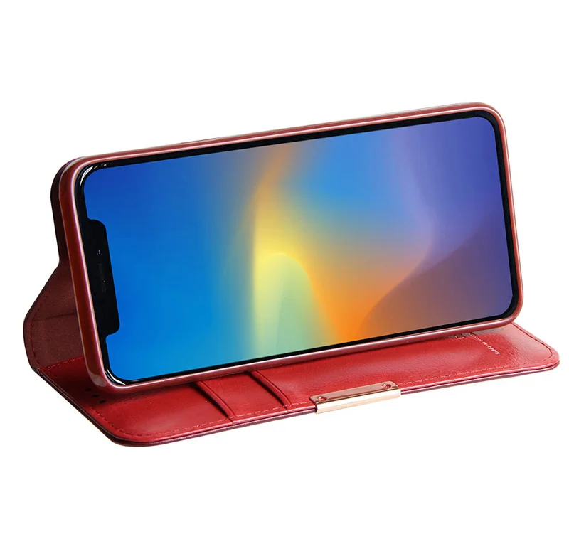 DZGOGO настоящая натуральная коровья кожа чехол для iPhone 11 Pro Max Кошелёк на магните Чехол-книжка