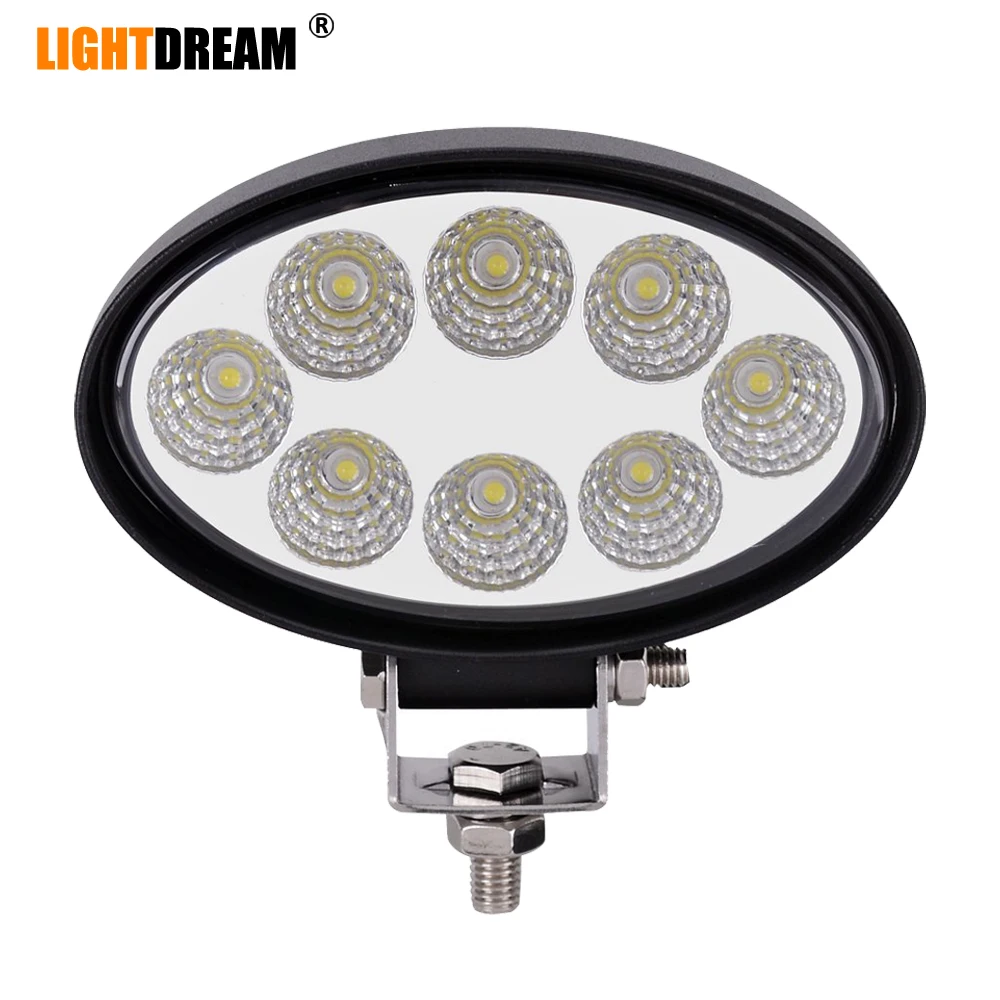 Овальный светодиодный рабочий светильник 5 дюйма 12 В 24 Вт прожекторная лампа для