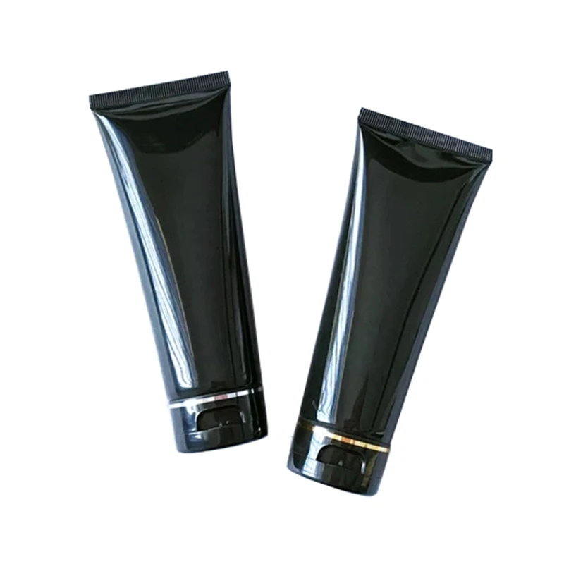 

30pcs 100ml /200ML Black Plastic Soft Tubes Empty Cosmetic Cream Emulsion Lotion Containers Facial Cleanser Extrusion Tube
