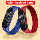 Плетеный SOLO Loop для Xiaomi Mi Band 6 5 3 4 спортивный ремешок для часов Ремешок Для Xiaomi Mi Band 3 4 браслет ремешок умный Браслет