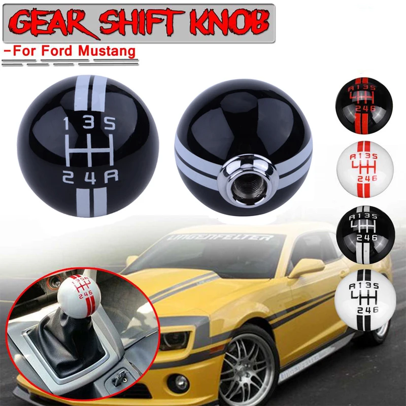 

Universal Manual 5-Speed Gear Shift Knob MT Shifter Lever Sports Style LHD Fit For Ford Mustang GT500 Decoration Car Accessories