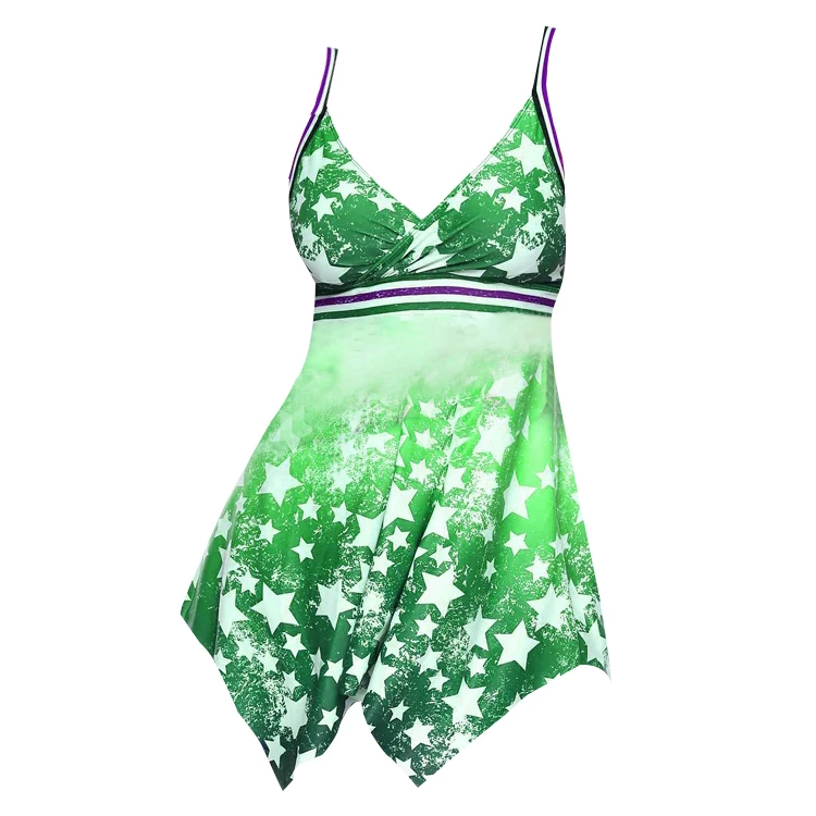 2 шт. женский купальник танкини с принтом звезд|Комбинезоны| |