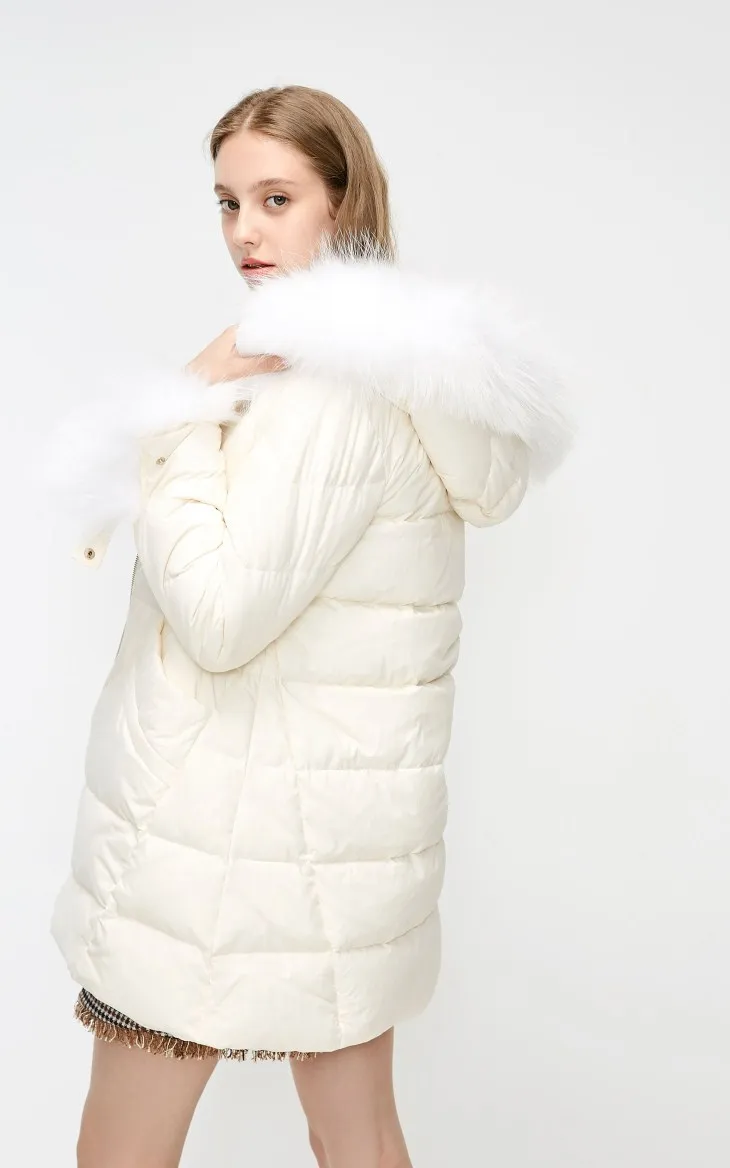 Vero Moda женский Съемный Енот с капюшоном длинный пуховик | 318412541