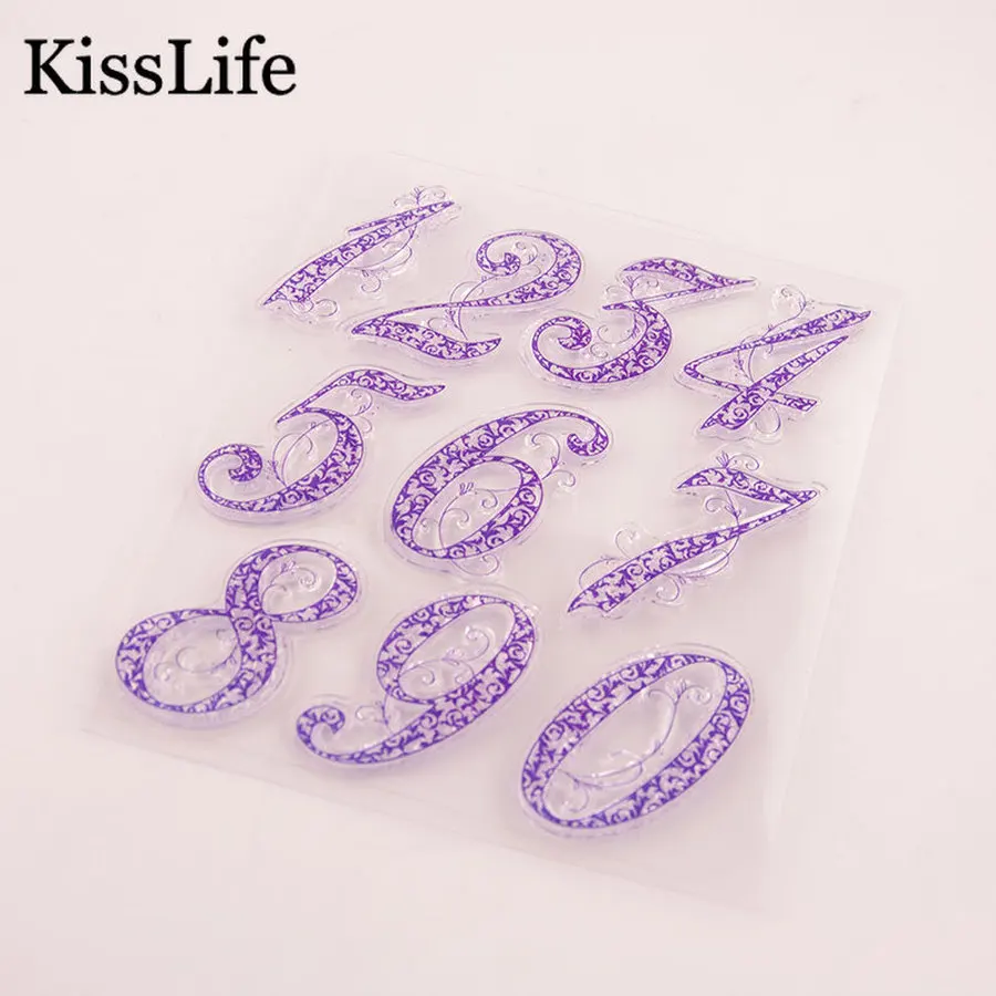 1 лист силиконовые штампы для скрапбукинга 0-9 дюймов |