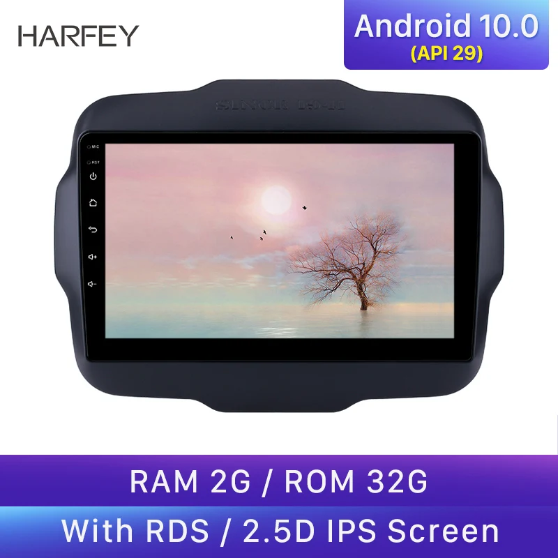Harfey Android 10 0 автомобильный мультимедийный плеер 9 дюймов 2din Авторадио для 2016 Jeep