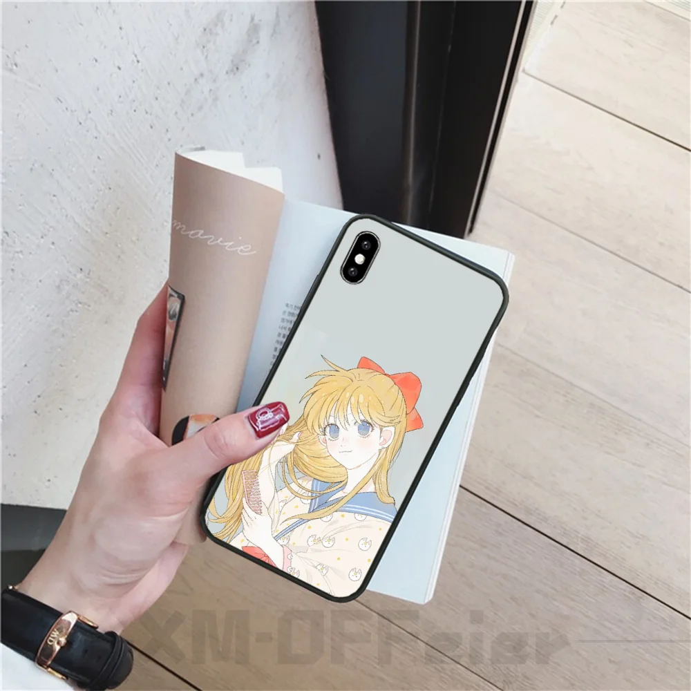 Reayou Beautiful girl anime Soft black Phone Case for iPhone 11 pro XS MAX 8 7 6 6S Plus X 5 5S SE XR cover | Мобильные телефоны и