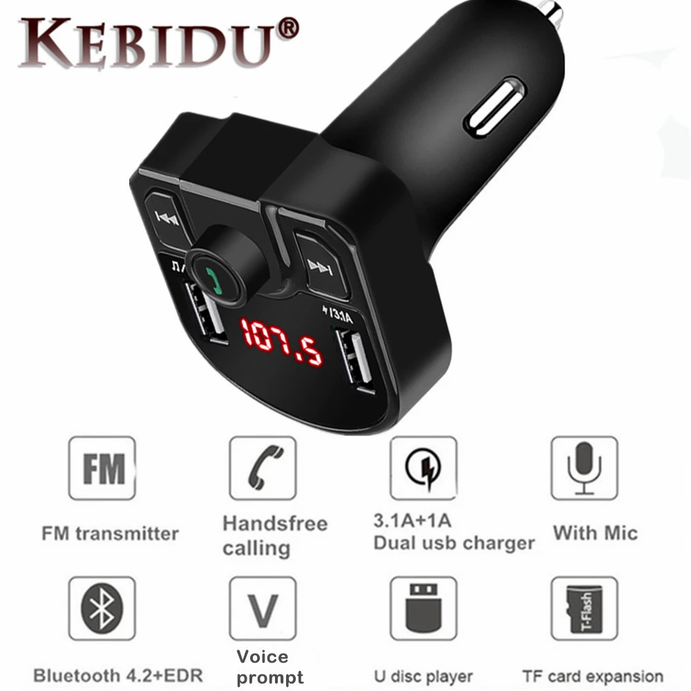 QC2.0 3.1A быстрое двойное зарядное устройство USB Bluetooth 4 2 MP3 плеер громкой связи