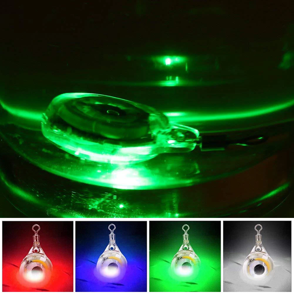 

Ｍini Fishing Lure Trap Light LED Deep Drop Underwater Eye Shape Fishing Squid Bait Luminous Lure Lamp for Attracting Fish
