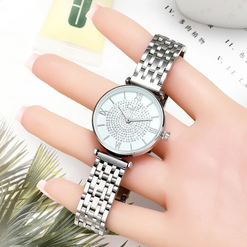 2020 женские часы из розового золота модные римские цифры браслет нержавеющей