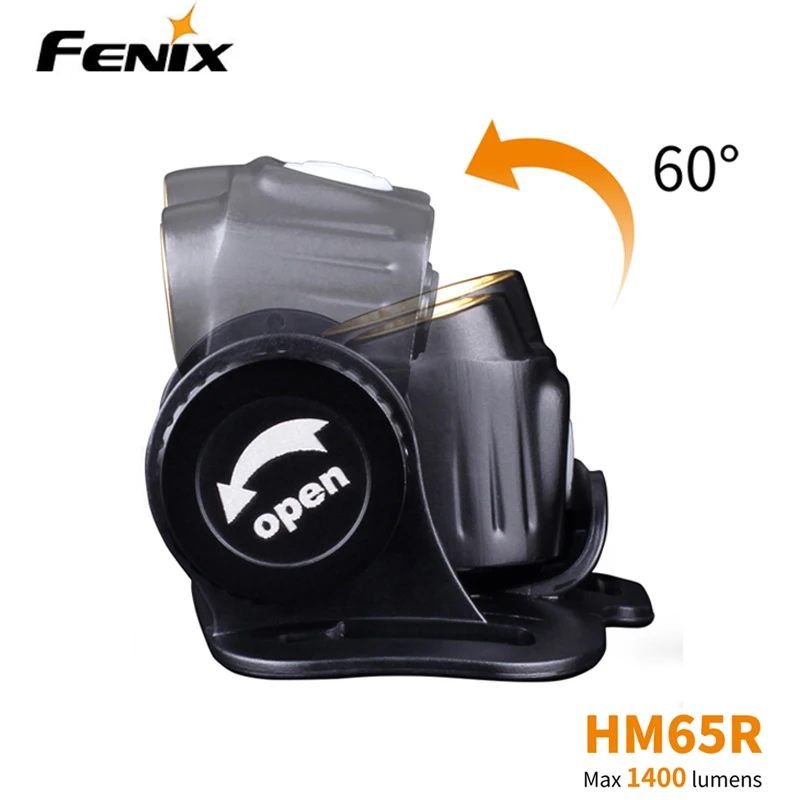 Новинка 2019 двойные источники света Fenix HM65R 1400 лм тройной магниевый налобный