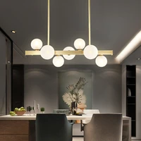 modern hand blown glass chandelier pipe suspension minimalist decor chandelier dining room ceiling kitchen island droplight