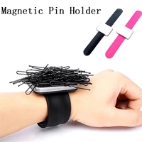 9 colors sewing pincushion wrist hand magnetic needle pad safety pin cushion storage apparel pin holder sewing supplies