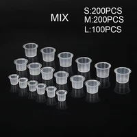free shipping 500pcs good smallmediumlarge white tattoo ink cups caps new designed wide cup base ink cups