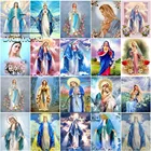 Религиозная картина на стену, алмазная вышивка, Набор для вышивки крестиком, Иисус 5D, сделай сам, алмазная живопись, Дева Мария, мозаика, искусство, домашний декор