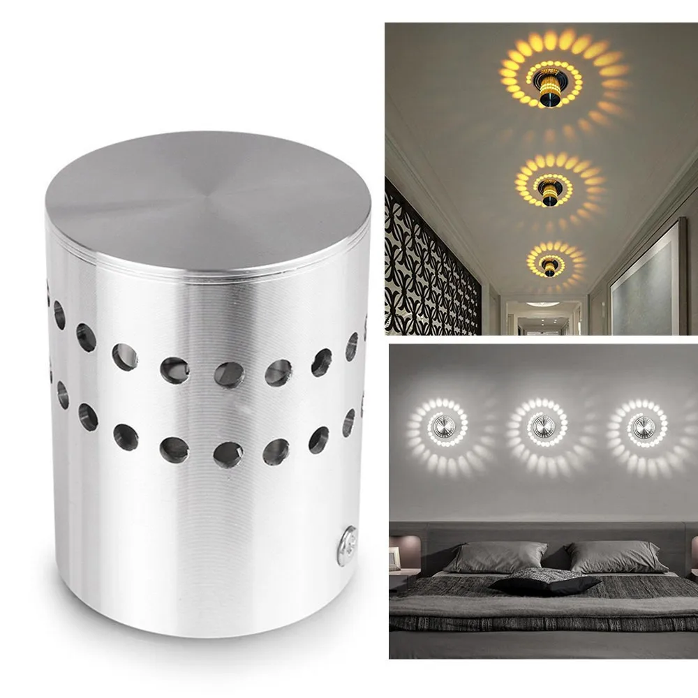 

Led Wall Light Spiral Hole Wall Lamp Surface Install Led Light Luminaire Lights Home Decoration Porch Office Bars Lighting
