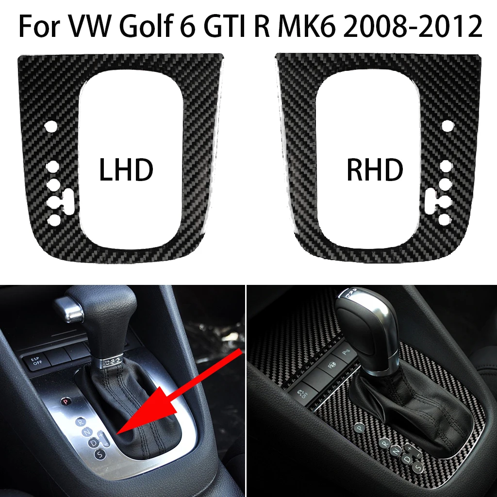 

Интерьер автомобиля из углеродного волокна, отделка панели передач; Подходит для Volkswagen Golf 6 MK6 GTI GTD R TSI 2008 2009 2010 2011 2012 Автомобильная наклейка