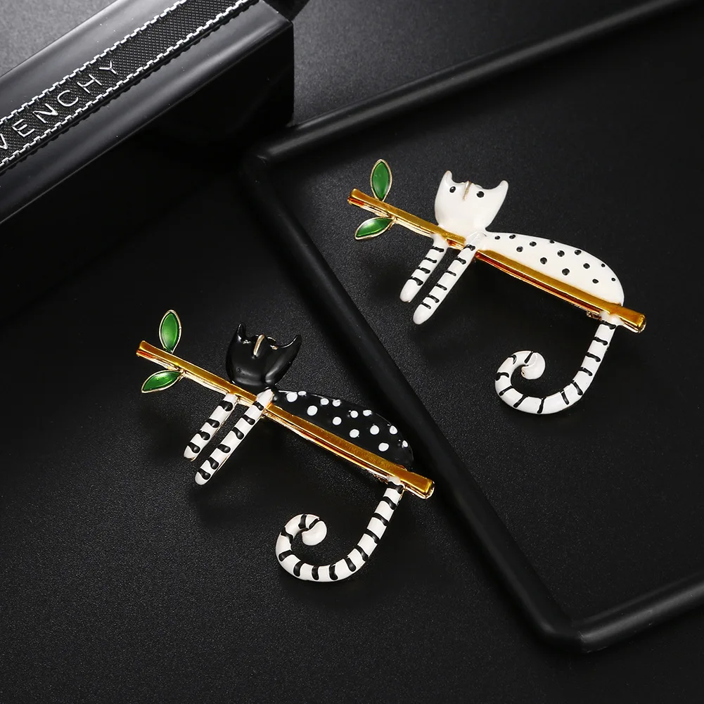 Ленивый кот брошь эмалированный штифт животные из мультфильмов брошь-Кошечка