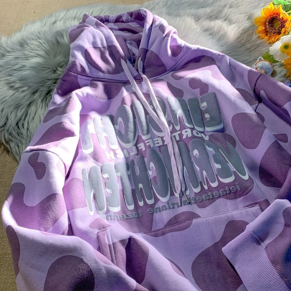 

Oversize Ins Letter Print Hoodie Sweatshirt Autumn Harajuku Women Loose Hip Hop Funny Unisex Winter High Street Hoodies Coat