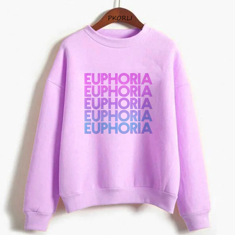 Euphoria tv show graphic hoodie women harajuku pullover crewneck sweatshirt womens sweetshirts aesthetic clothes Female clothing