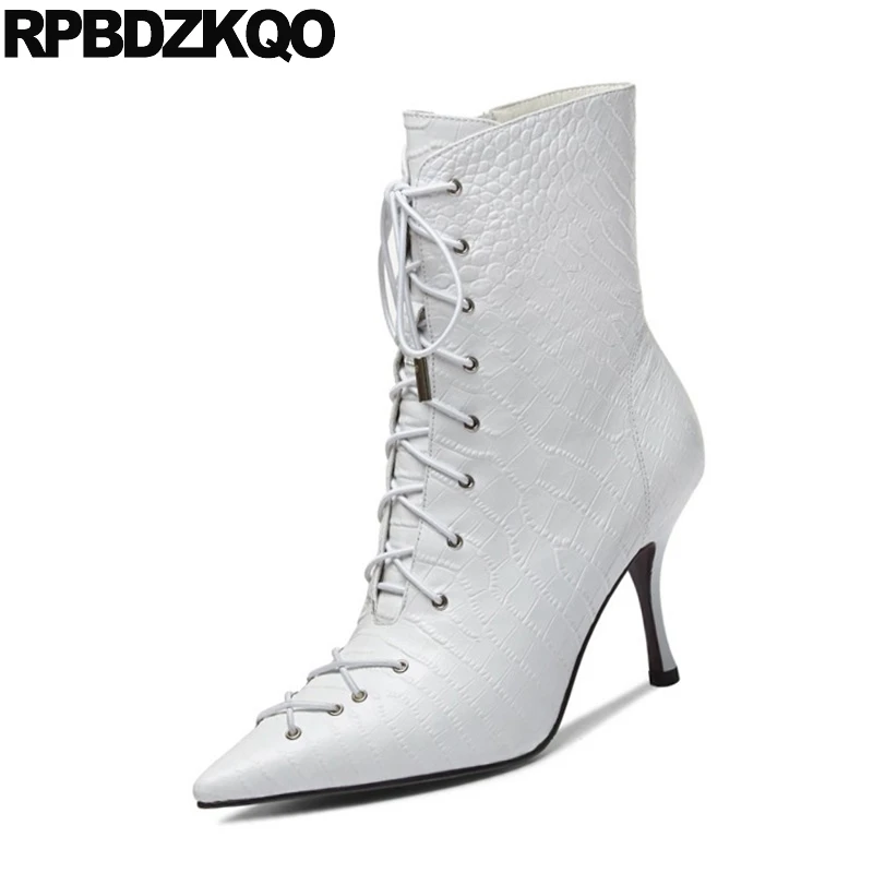 Змеиной кожи украшены натуральным мехом на высоком каблуке Фирменные женские