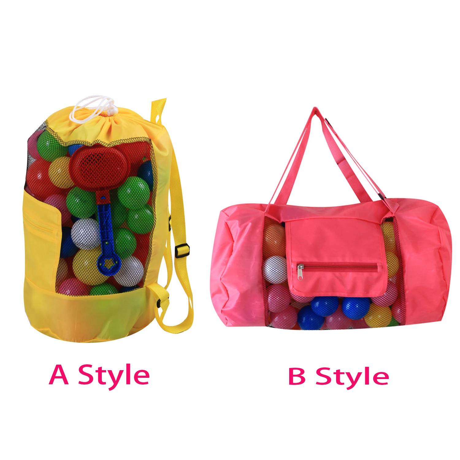 

Beach Mesh Bag Children Sand Away Protable Kids Beach Toys Clothes Bags Toy Storage Sundries Organizers Bag Cosmetic Makeup Bags