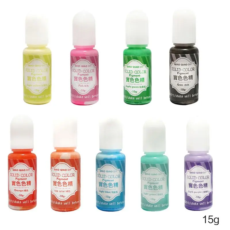 9 шт./компл. сплошной цвет смолы краситель эпоксидной УФ Цвет ing пигмент DIY ручной