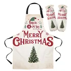 Рождественская елка Ретро фартук манжеты Кухонные фартуки домашняя готовка выпечка Талия нагрудник женские фартуки