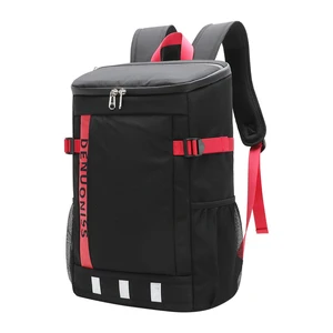 latest big food cooler bag reflective strip design ice beer wine pack refrigerator insulated backpack thermal bag for travel free global shipping