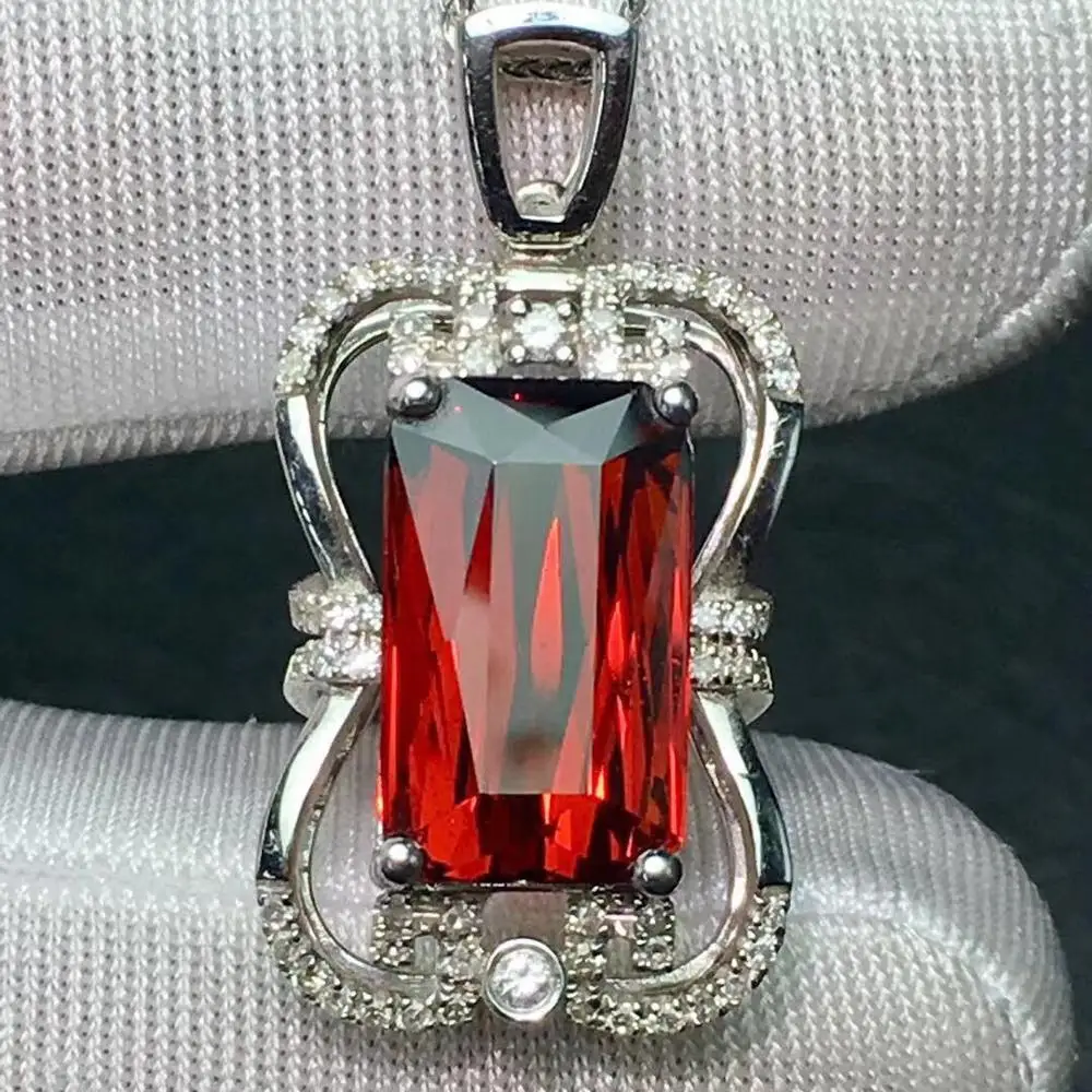 Женское Ожерелье с бриллиантами 100% дюйма из белого золота 18 К|Подвески| |