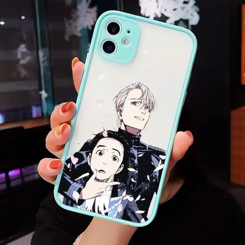 

Hot Yuri on Ice anime Phone Cases matte transparent For iphone 7 8 11 12 plus mini x xs xr pro max cover