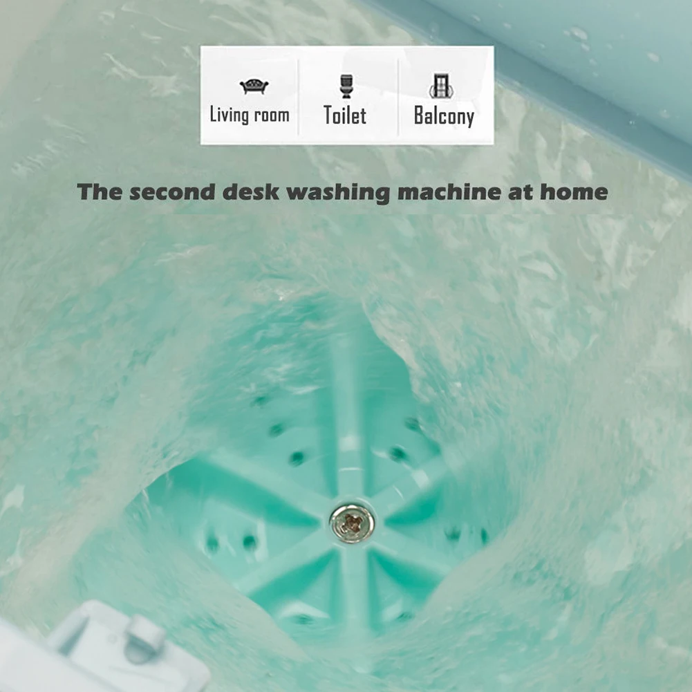 

USB Cable College Rooms Dorms Camping ABS Turbo Washing Machine Cleaning Rotating Electric Ultrasonic Mini Portable Underwear