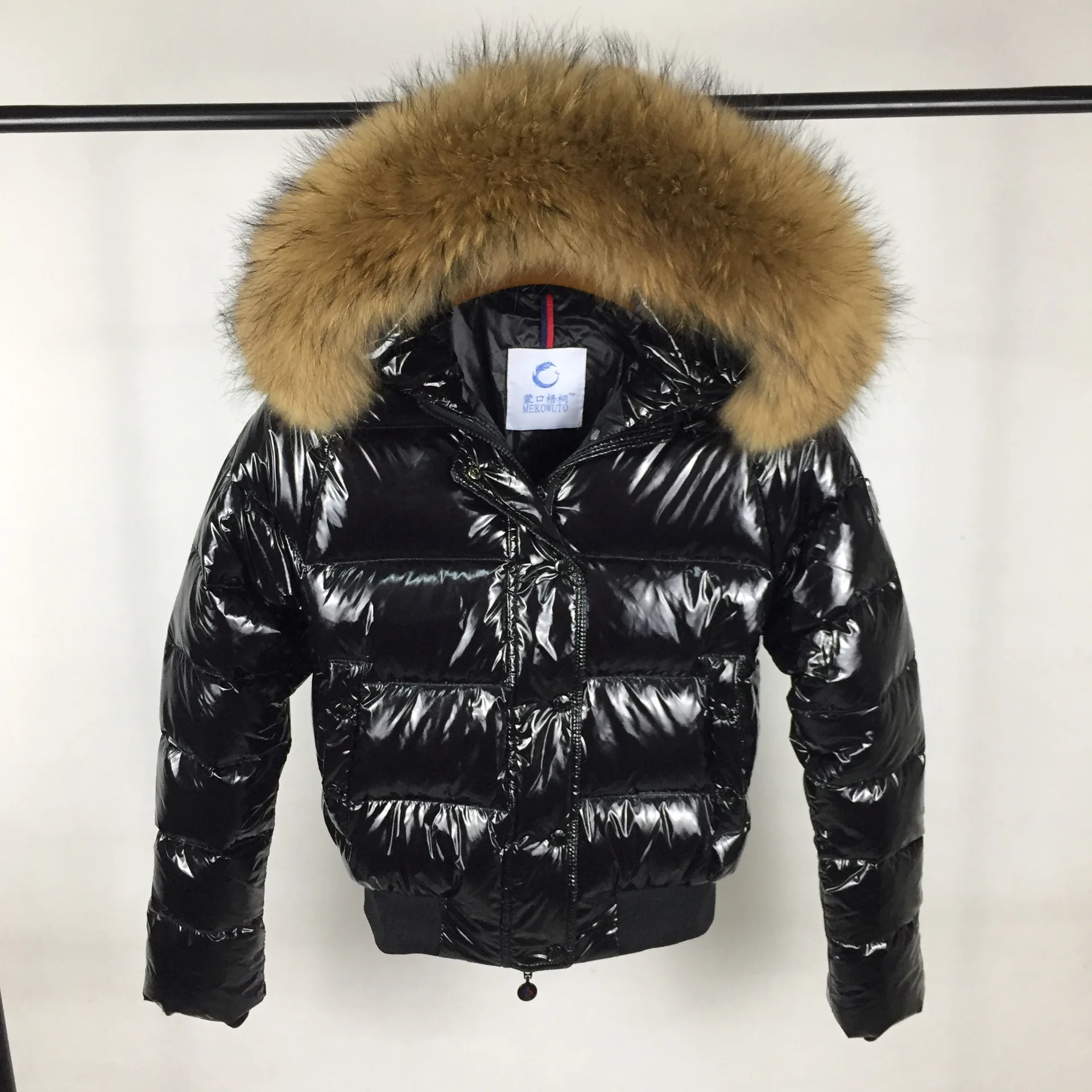 

Winter Warm down new down coat women's hooded slim fit big mink fur collar short down puffer coat women's winter jacket outwear