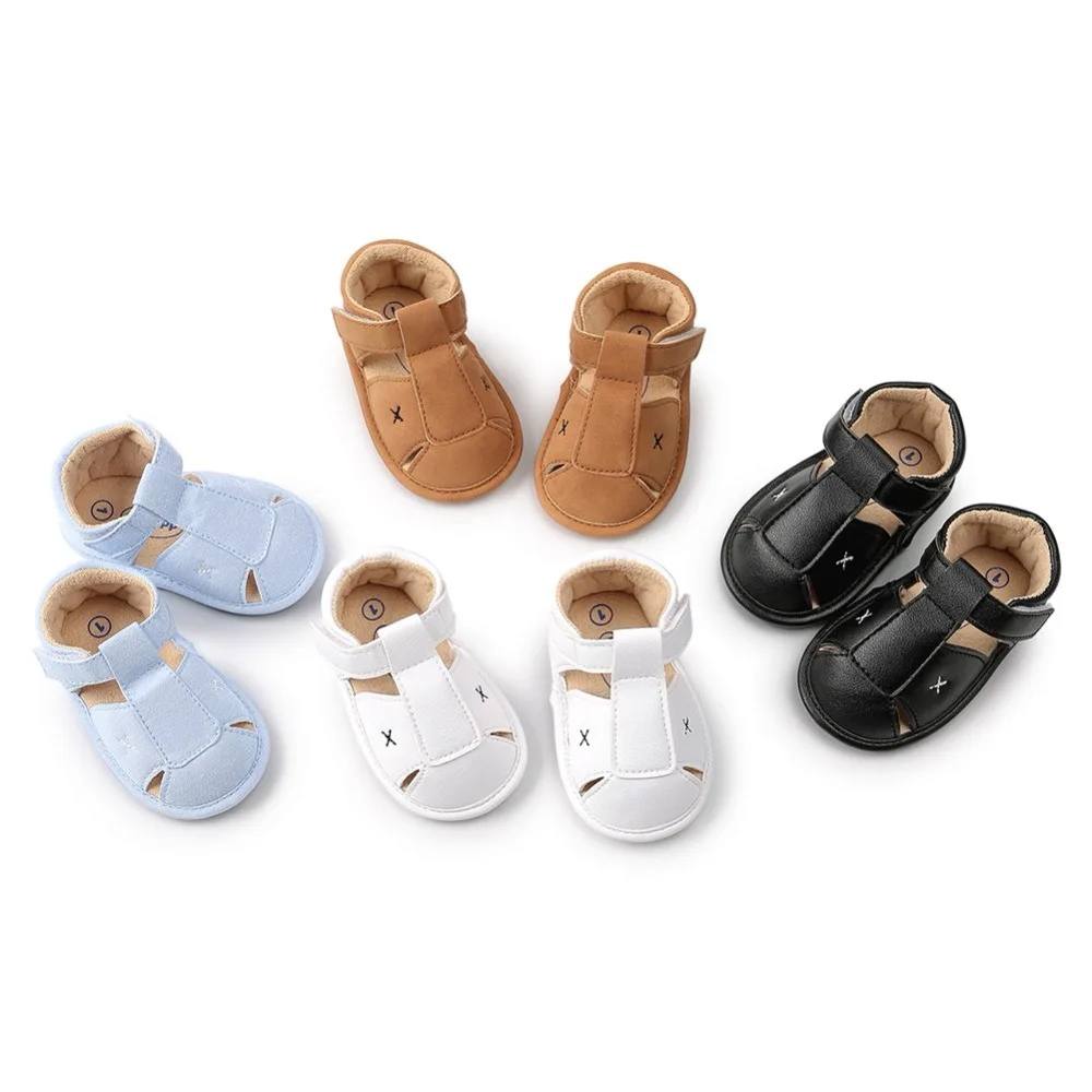 Босоножки для мальчиков мягкая кожа подошва натуральная летняя пляжная обувь 4