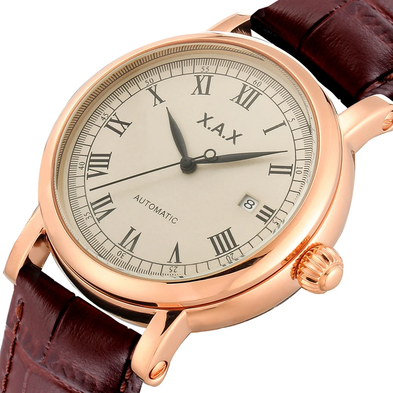 

Мужские механические наручные часы, автоматические наручные часы с японским дизайном, с римским индексом, автоматические часы с защитой от воды