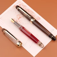 majohn s7 matte dropper resin fountain pen transparent ink pen iridium 0 380 5mm large capacity storing writing gift ink pen