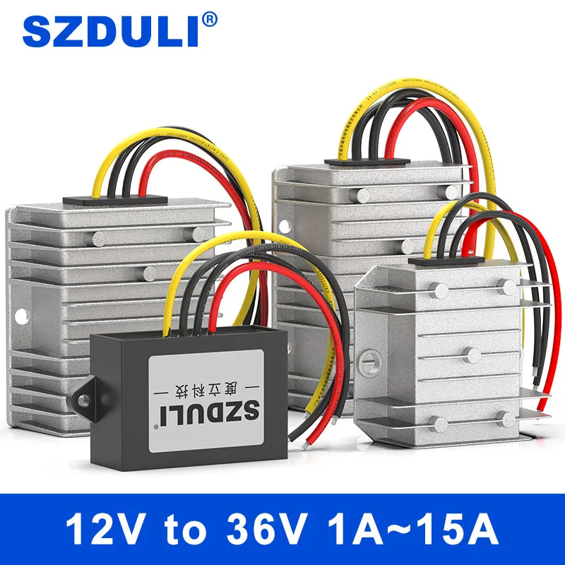 

SZDULI 12V to 36V 1A 3A 5A 8A 10A 15A Boost DC DC converter 10-25V DC to 36V DC booster Suitable for cars, trucks, lights