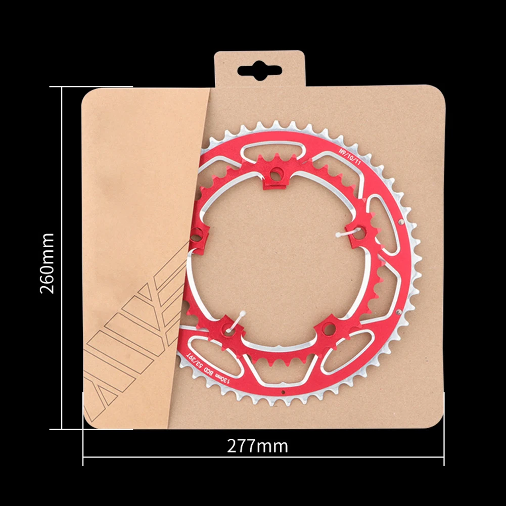 Двойная круглая велосипедная Звездочка из алюминиевого сплава 53T-39T для