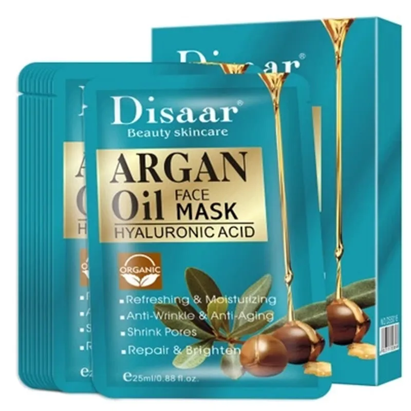 

Disaar Beauty Skin Care Argan Oil Face Mask Hyaluronic Acid MASK 10PCS/Bag