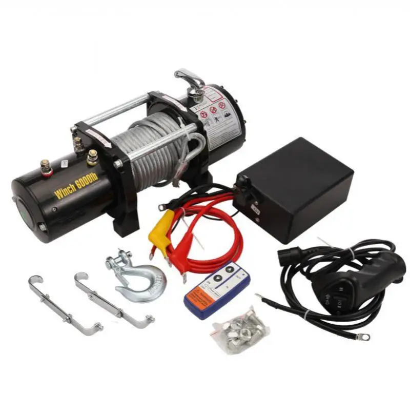 12V Vehicle Self-Rescue Off-Road Winch 3000 LBS Off-Road Vehicle Winch 24V Electric Winch for Vehicle Crane