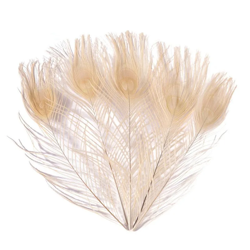 

10Pcs/lot Natural Dyed Peacock Feathers for Crafts 25-30cm/10-12" Peacock Feather Home Decoration Accessories Carnaval Plumas