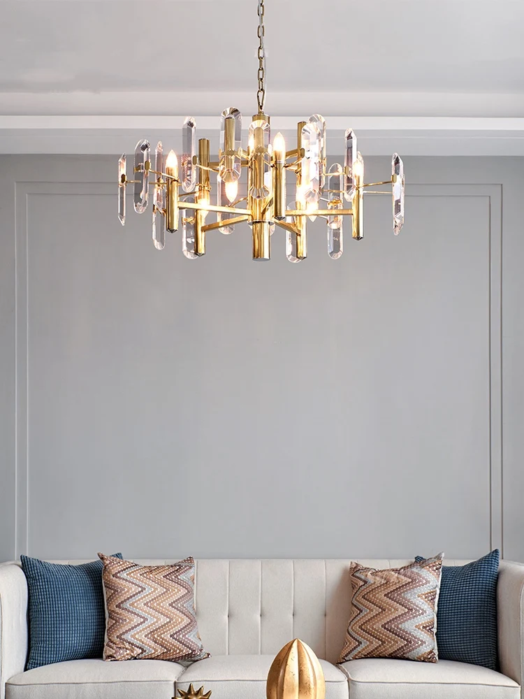 

Минималистичная роскошная люстра в стиле постмодерн, креативная хрустальная лампа для гостиной, спальни, столовой, декоративные лампы для ...