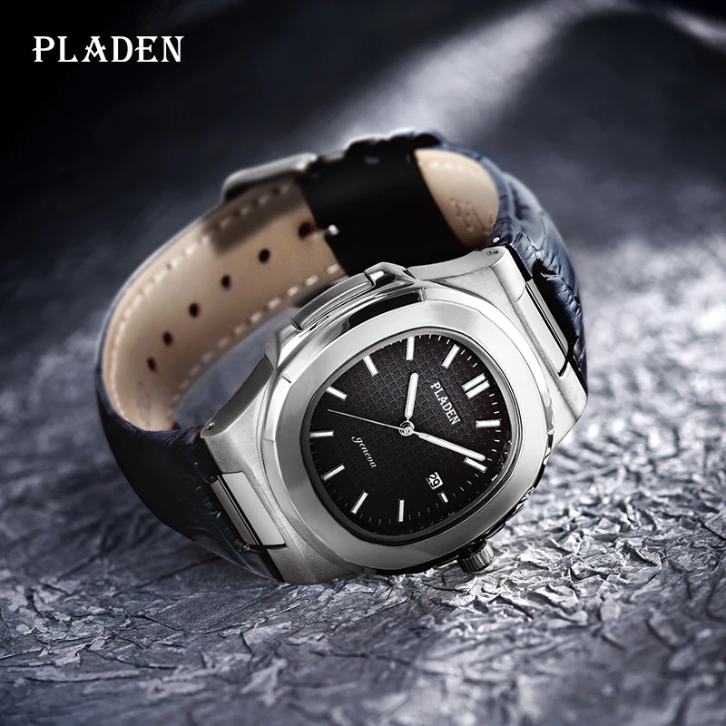 2020 Fashion Watches For Men PLADEN Military Luxury Sports Watch Casual Leather Waterproof Quartz Male Wristwatch relojes hombre swish fashion silver watches for men casual waterproof military watch chronograph sports quartz clock relojes hombre 2020 modern